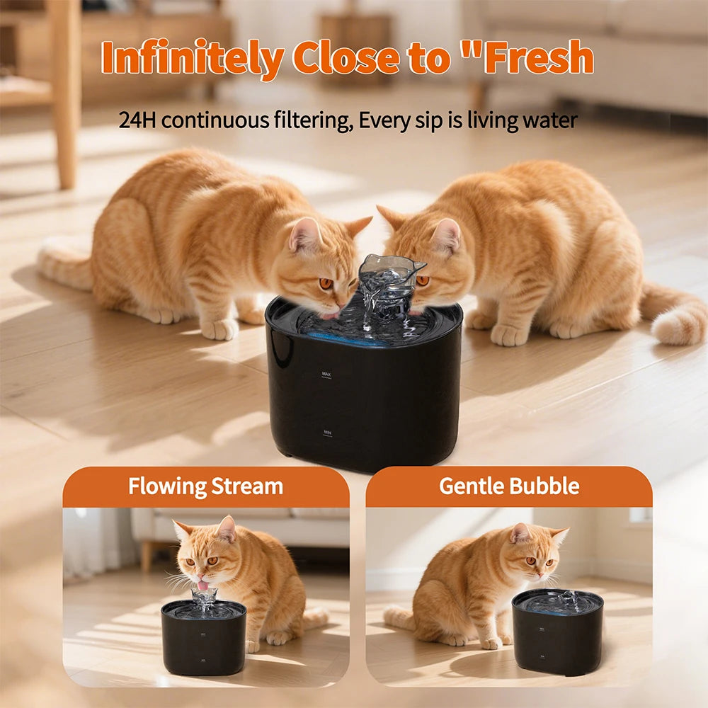 Cat Water Fountain Auto Recirculate Filtring Cats Dog Water Dispenser USB Electric Mute Pump Cat Ear Pet Cats Drinking Fountain