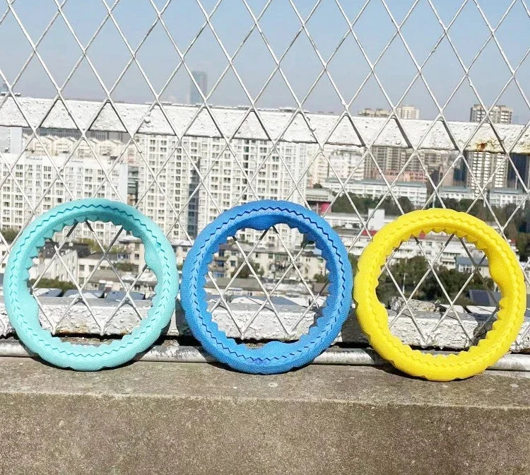 Dog Ring Toys Durable Chewing Flying Floating Training Tools Fetch Throwing Interactive Toys For Small Medium Large Dogs