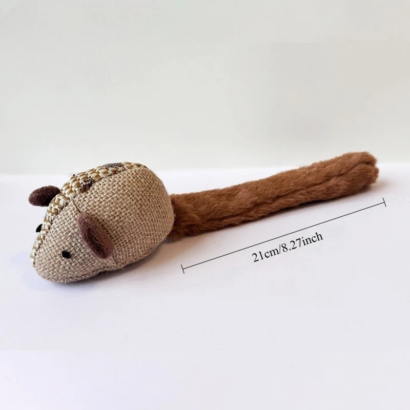 Cat Interactive Toys Funny Cat Teasing Toy Durable Kitten Self-Playing Kitten Toy Plush Mouse Cat toy Make Sounds Cat Toy