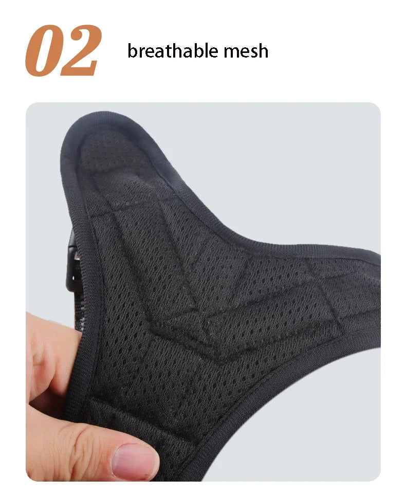 Dog Harness,No Pull Harness,Reflective No-Choke Pet PU Vest,Adjustable Soft Padded Pet Vest with Handle for Small To Large Dogs