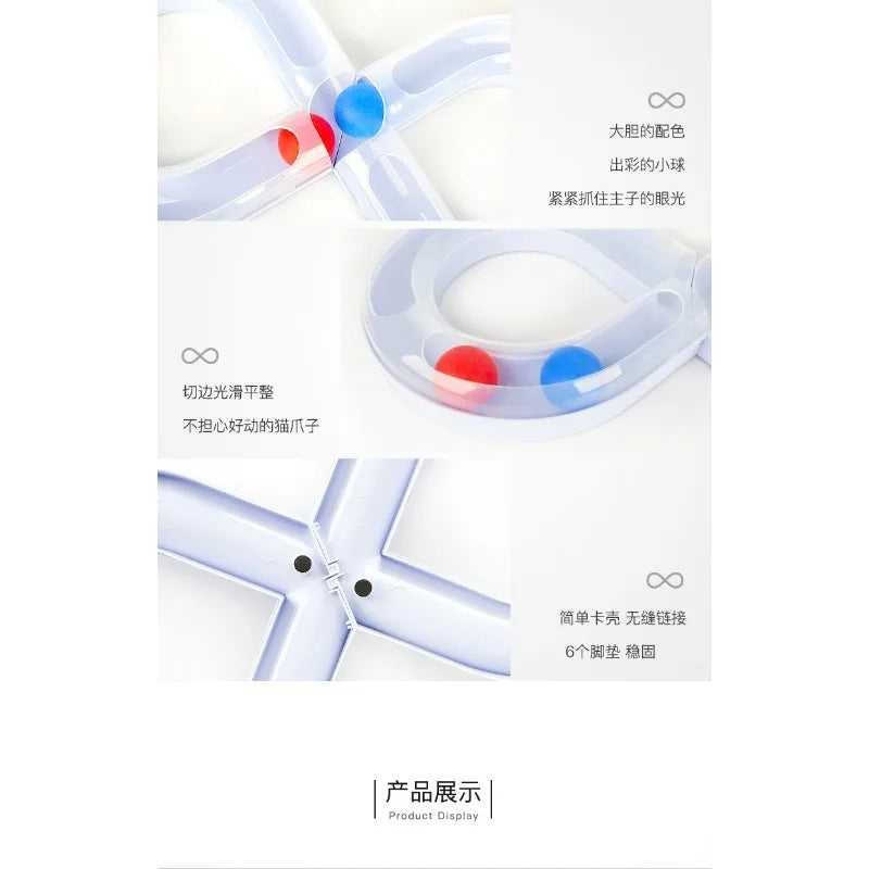 Cat Toys Are Used To Relieve Boredom Cat Turntable Track Ball Kitten Cuddling Stick Pet Cat Consumption of Physical Products