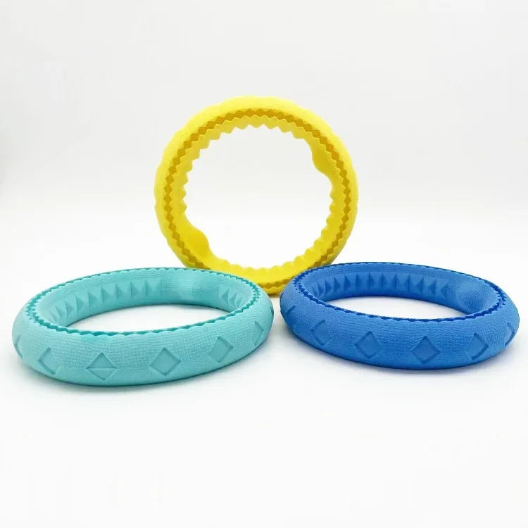 Dog Ring Toys Durable Chewing Flying Floating Training Tools Fetch Throwing Interactive Toys For Small Medium Large Dogs