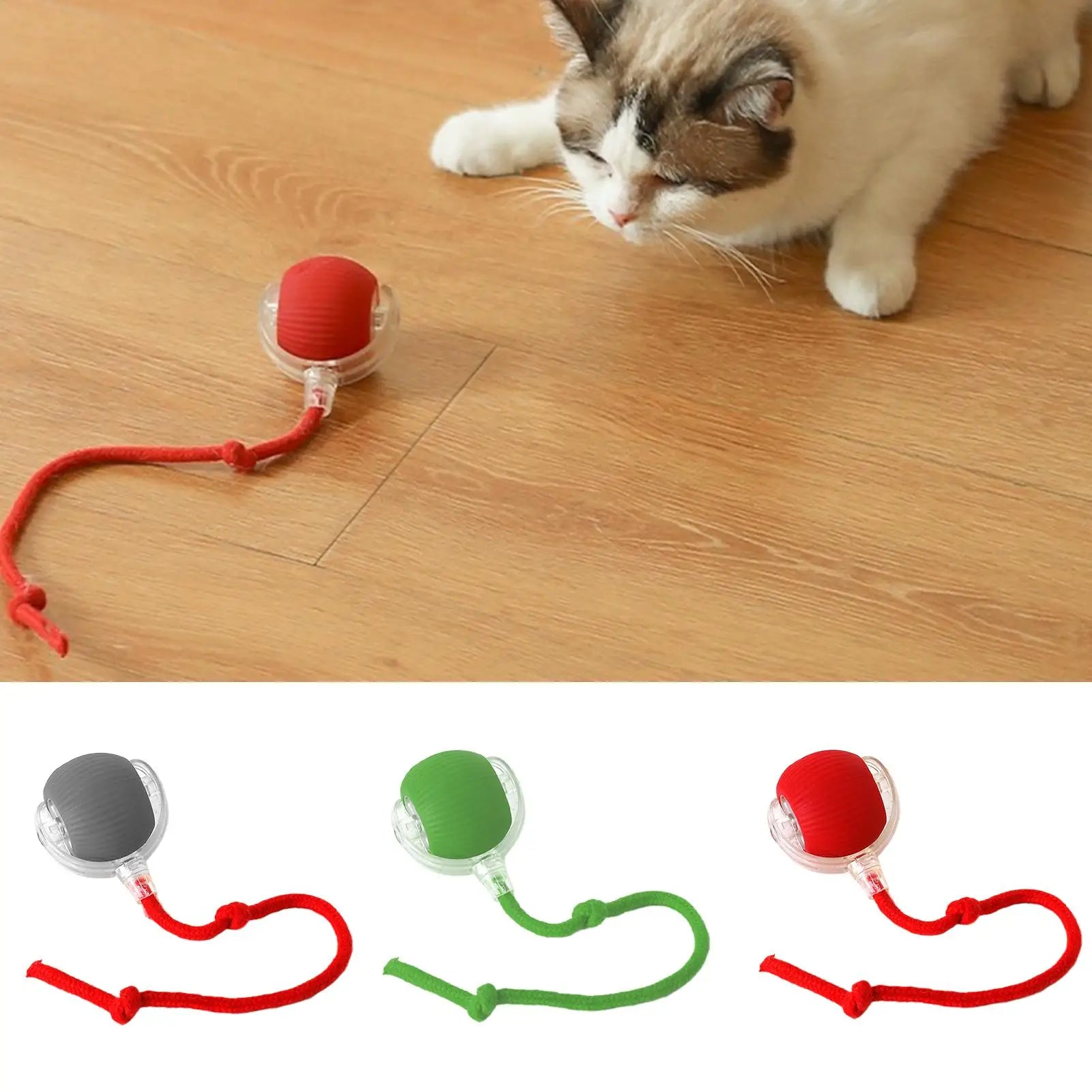 Dog and cat toys, ball, durable, self-entertainment, with rope, cat teaser ball, pet supplies, jumping ball, thud pet toys