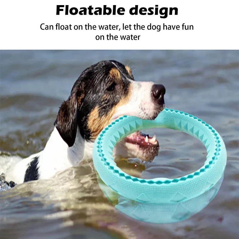 Dog Ring Toys Durable Chewing Flying Floating Training Tools Fetch Throwing Interactive Toys For Small Medium Large Dogs