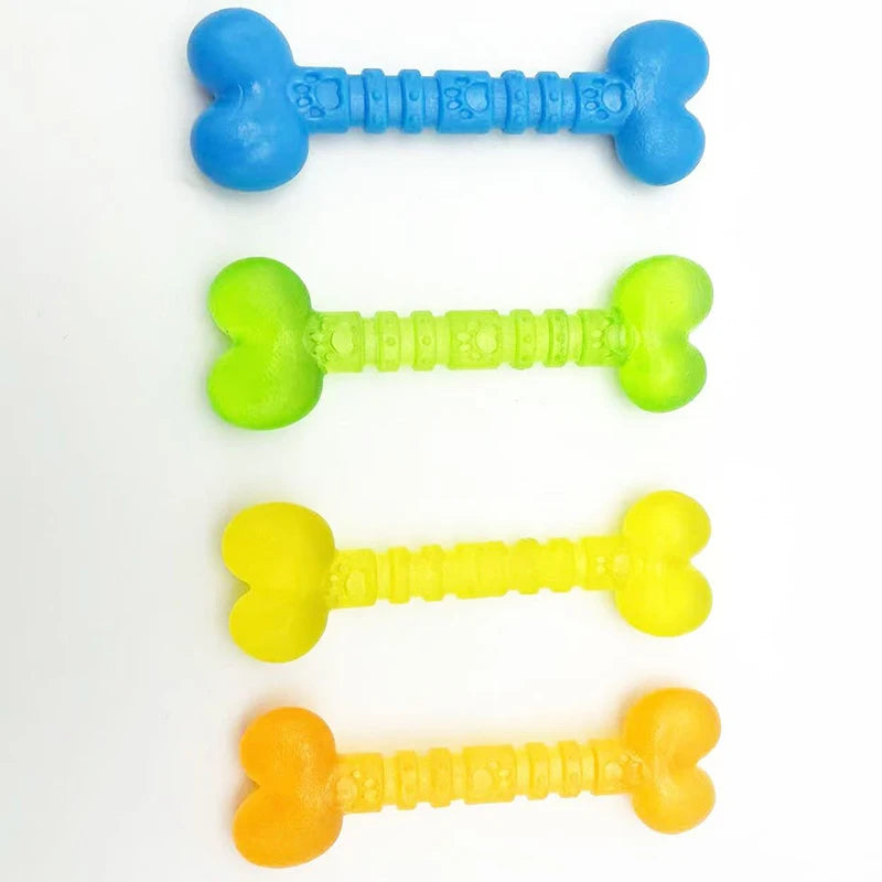 Pet dog toys, interactive, bite resistant, relieve boredom, clean teeth, rubber bones, rubber rings, suitable for small dogs