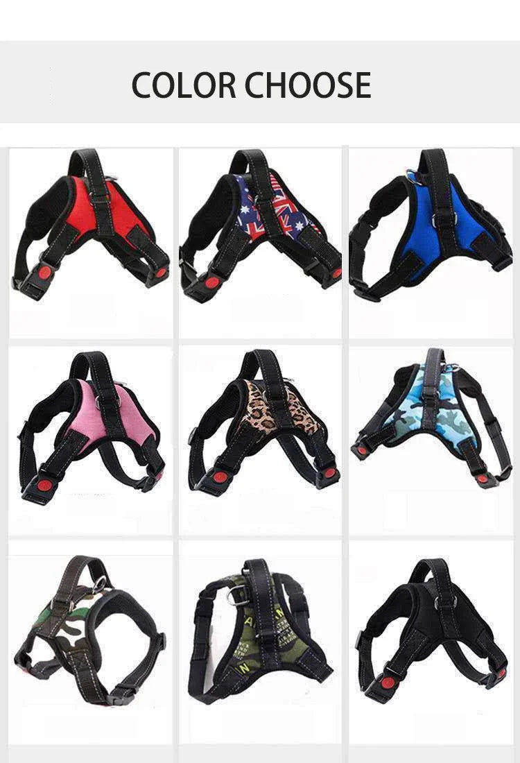 Dog Harness Quick Release Vest Pet Puppy Harness Nylon Material Breathable Pet Harness for Dog Adjustable Pet Outdoor Harness
