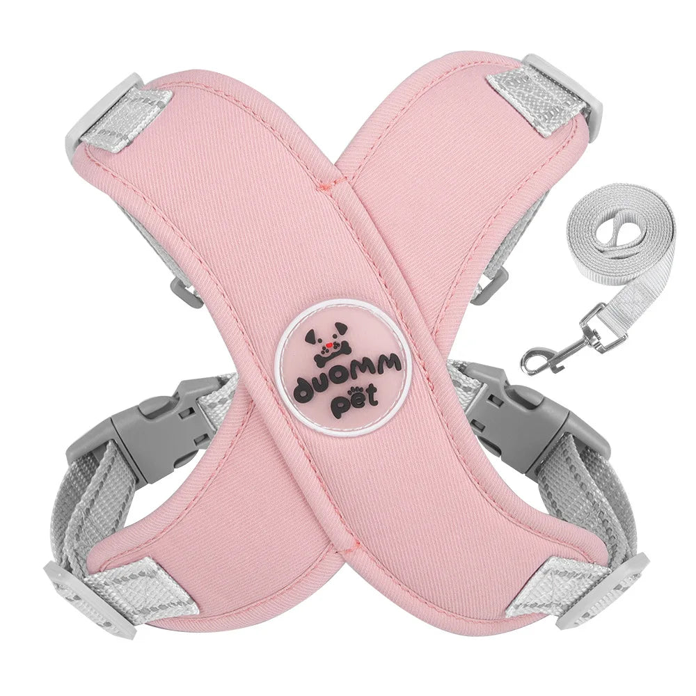 Dog Harness and Leash Set Adjustable No-Pull Pet Harness for Small/Medium Dogs, Comfortable & Secure for Walking