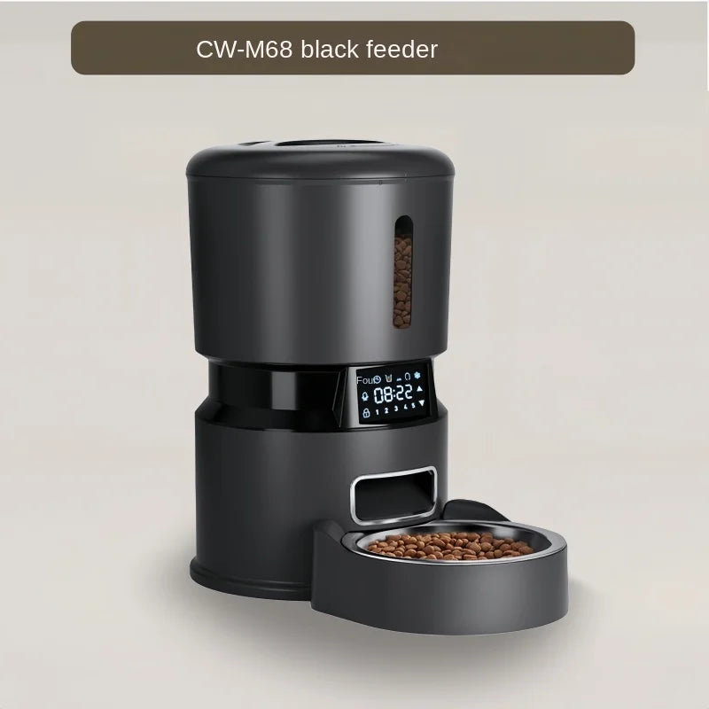 Automatic Cat Food Machine, 5G Wifi Connection, Pet Timed Intelligent Feeder with Preservation Function, Suitable for Cats/Dogs