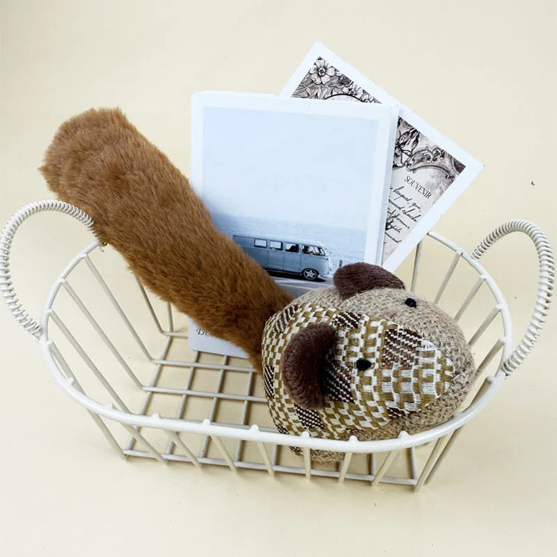 Cat Interactive Toys Funny Cat Teasing Toy Durable Kitten Self-Playing Kitten Toy Plush Mouse Cat toy Make Sounds Cat Toy