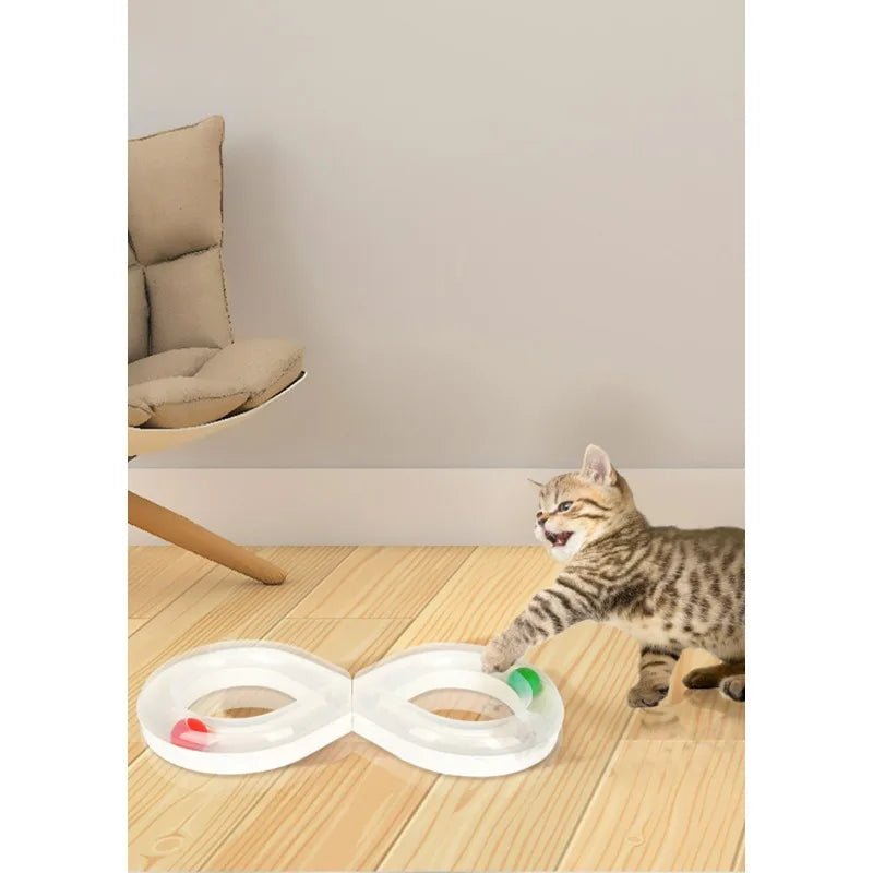 Cat Toys Are Used To Relieve Boredom Cat Turntable Track Ball Kitten Cuddling Stick Pet Cat Consumption of Physical Products