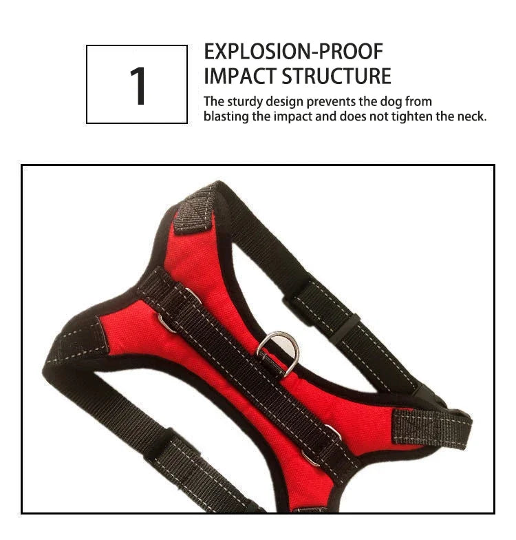 Dog Harness Quick Release Vest Pet Puppy Harness Nylon Material Breathable Pet Harness for Dog Adjustable Pet Outdoor Harness
