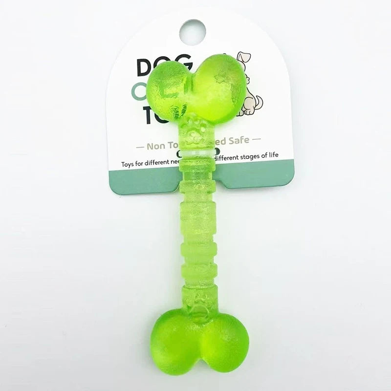 Pet dog toys, interactive, bite resistant, relieve boredom, clean teeth, rubber bones, rubber rings, suitable for small dogs