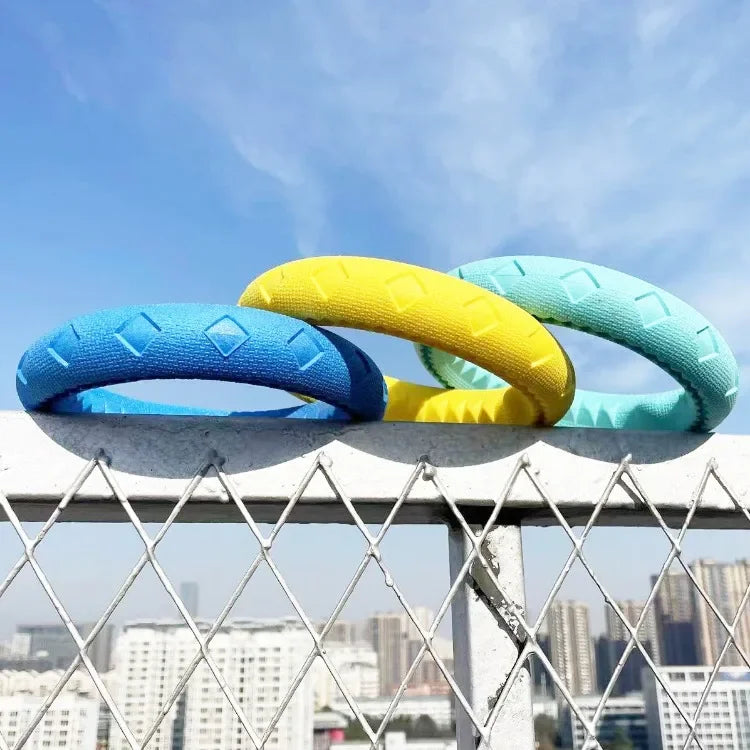 Dog Ring Toys Durable Chewing Flying Floating Training Tools Fetch Throwing Interactive Toys For Small Medium Large Dogs