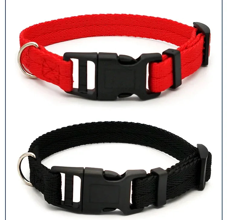 Dog Collar Solid Color Puppy Collars Medium Dogs Quickly Disengaged Pet Dog Training Collar Teddy Bichon Small Dog Collar