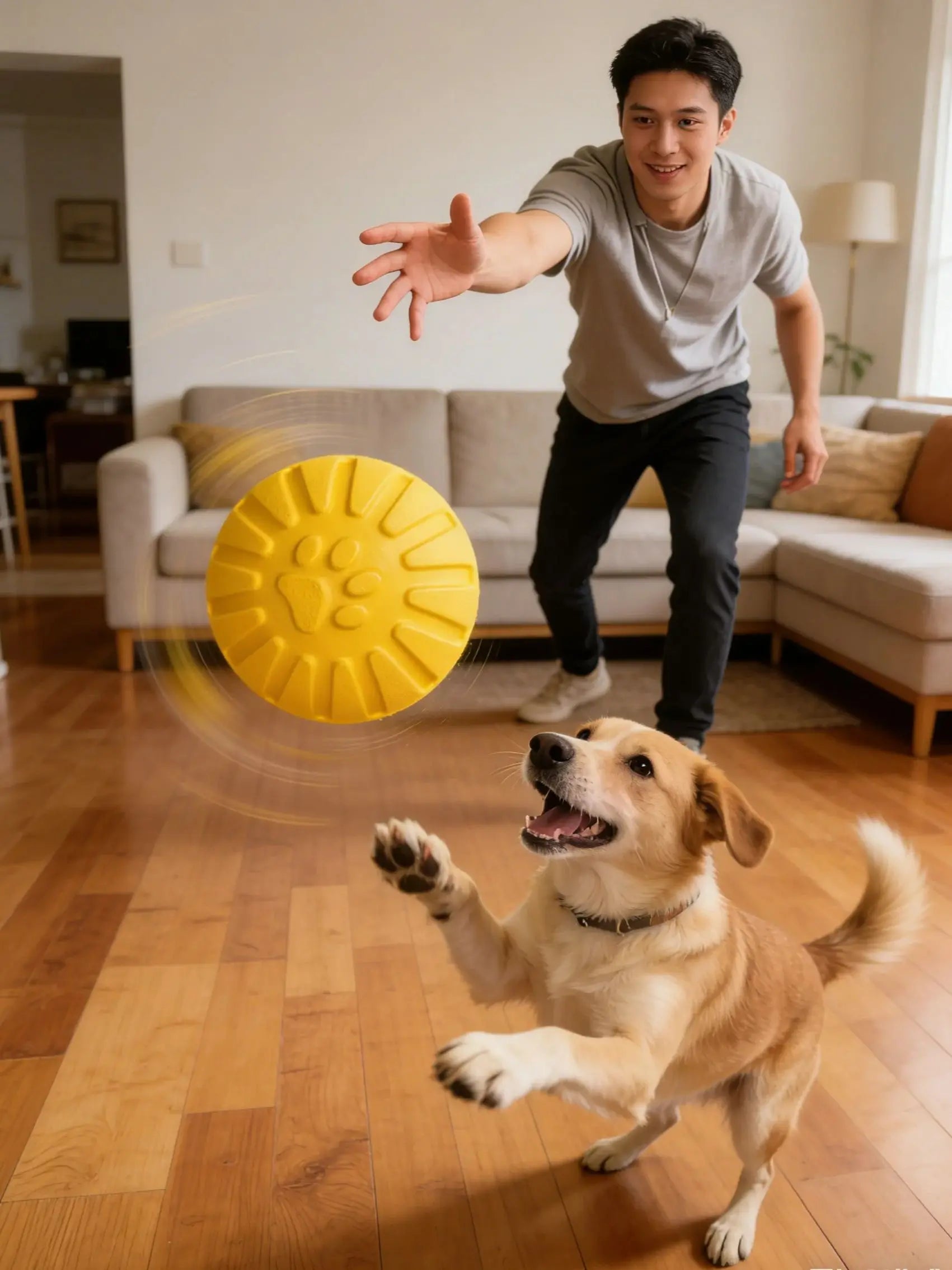 Dog Toy for Large Dogs, Interactive Ring, Golden Retriever, Labrador Ring, Dog Ball, Teeth Grinding, Bite-Resistant, Dog Boredom Relief Toy