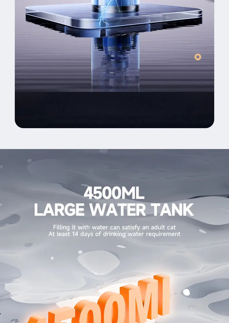 Water Fountain For Ceramic Cats: 28°C Heated Dual-Tank Design for Constant Fresh Water & Wireless remote Use 4.5L Cat Water Feed