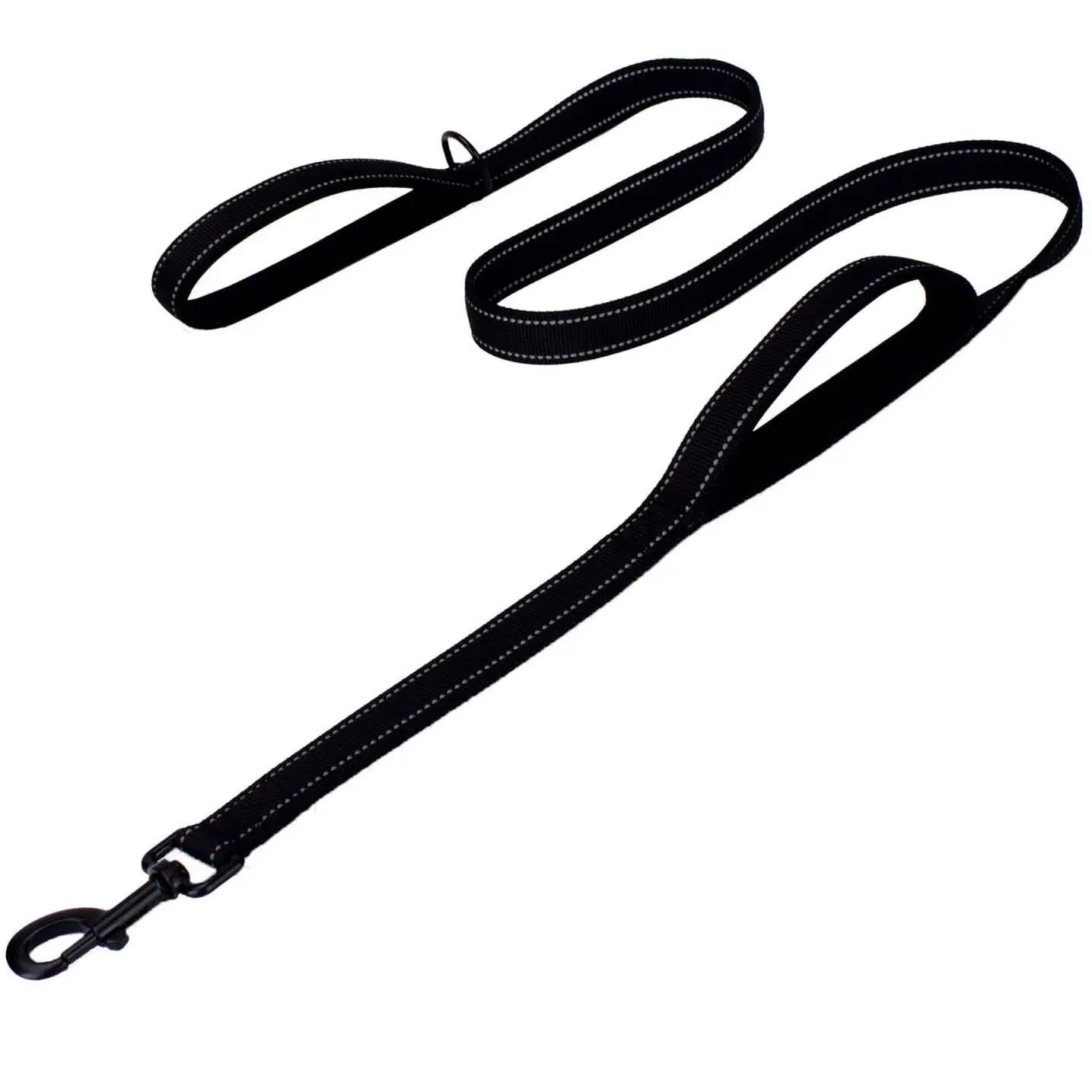 Dog Leashes Outdoor Travel Dog Training Chain Heavy Duty Double Handle Lead for Greater Control Safety Training Dual Handle