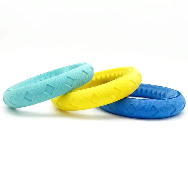Dog Ring Toys Durable Chewing Flying Floating Training Tools Fetch Throwing Interactive Toys For Small Medium Large Dogs