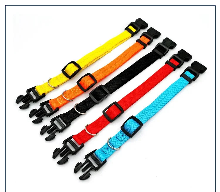 Dog Collar Solid Color Puppy Collars Medium Dogs Quickly Disengaged Pet Dog Training Collar Teddy Bichon Small Dog Collar