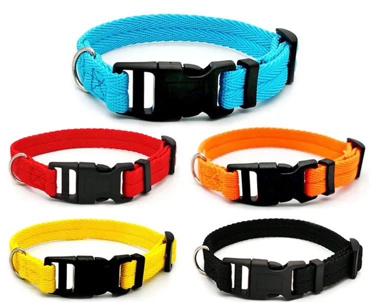 Dog Collar Solid Color Puppy Collars Medium Dogs Quickly Disengaged Pet Dog Training Collar Teddy Bichon Small Dog Collar