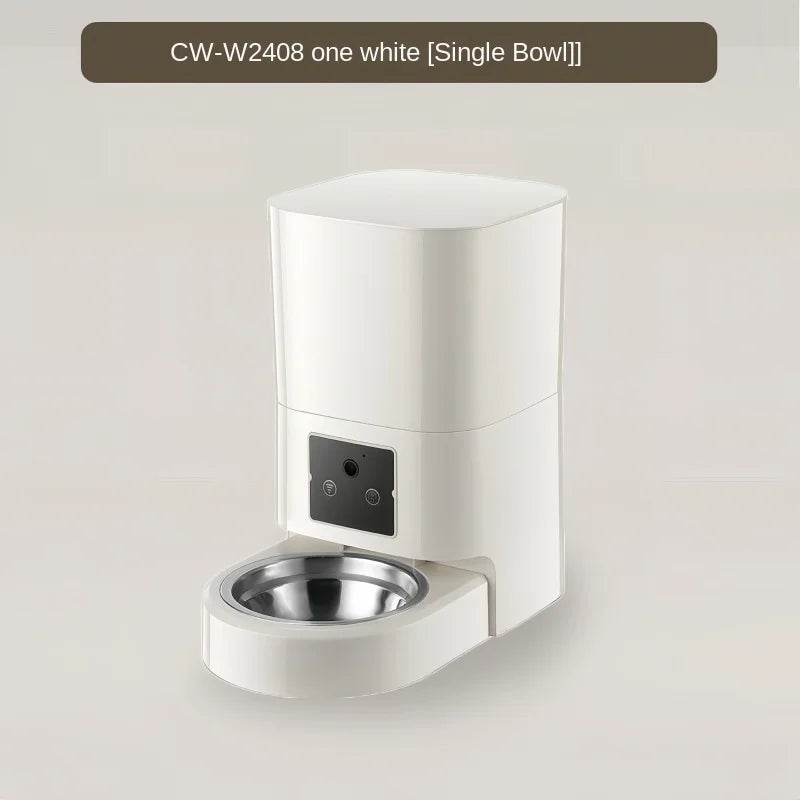 Automatic Cat Food Machine, 5G Wifi Connection, Pet Timed Intelligent Feeder with Preservation Function, Suitable for Cats/Dogs