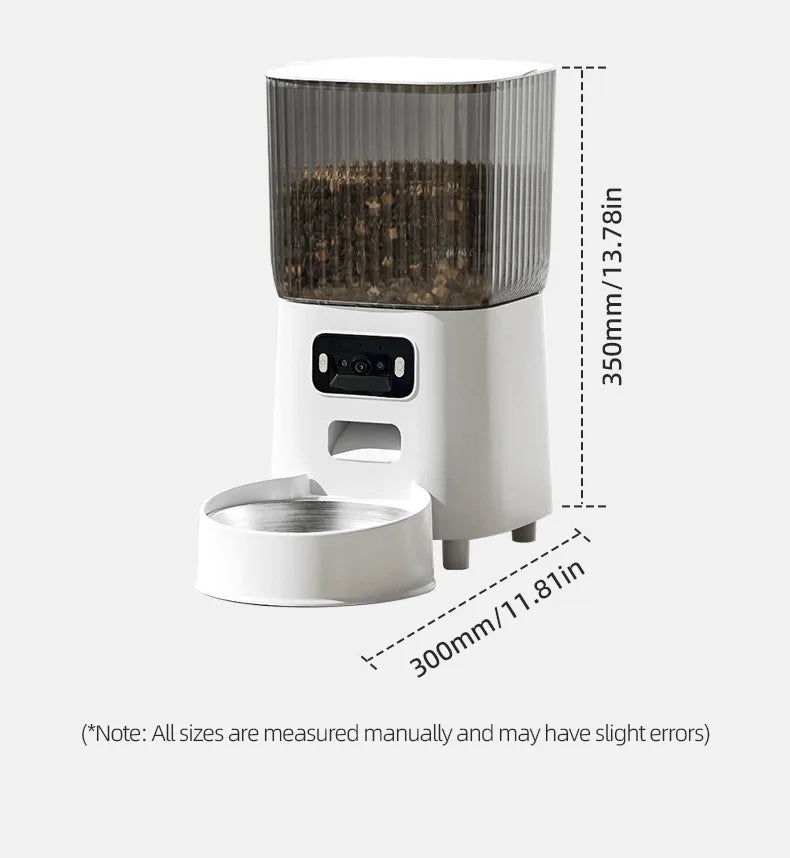 Automatic Cat Food Machine, 5G Wifi Connection, Pet Timed Intelligent Feeder with Preservation Function, Suitable for Cats/Dogs