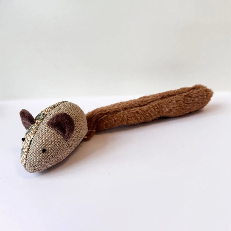 Cat Interactive Toys Funny Cat Teasing Toy Durable Kitten Self-Playing Kitten Toy Plush Mouse Cat toy Make Sounds Cat Toy