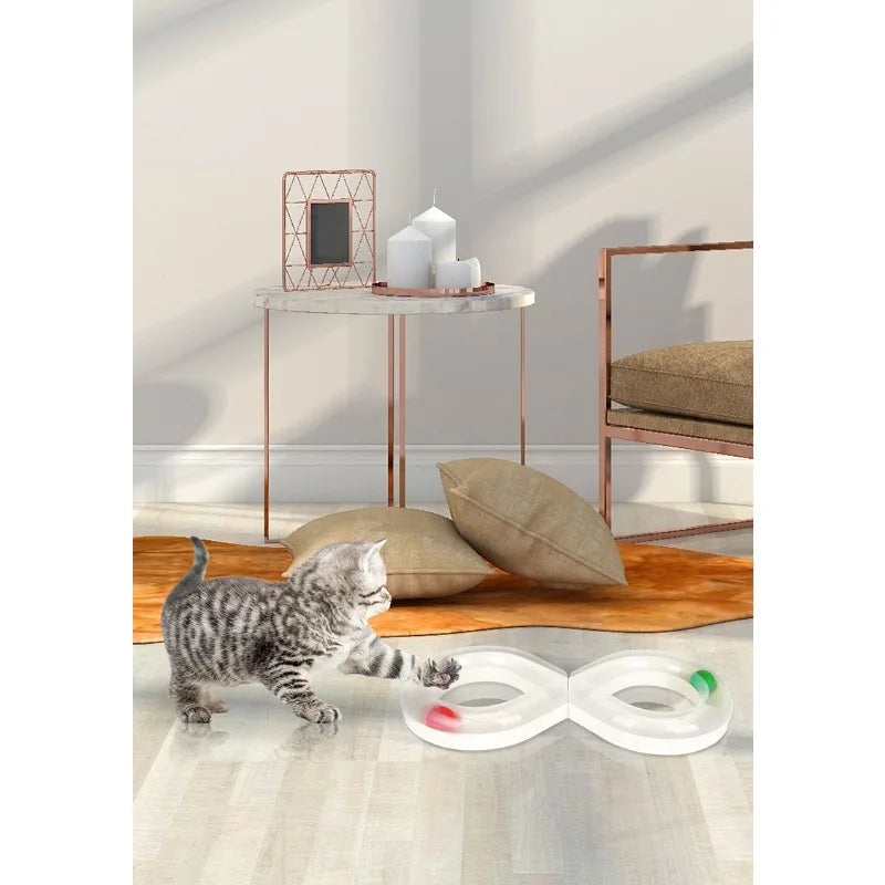 Cat Toys Are Used To Relieve Boredom Cat Turntable Track Ball Kitten Cuddling Stick Pet Cat Consumption of Physical Products