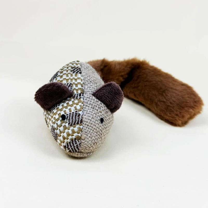 Cat Interactive Toys Funny Cat Teasing Toy Durable Kitten Self-Playing Kitten Toy Plush Mouse Cat toy Make Sounds Cat Toy