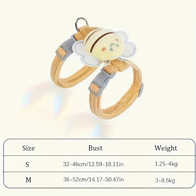 Cat Harness Set with Anti-Escape Leash, H-Shaped Red Adjustable Harness for Cats