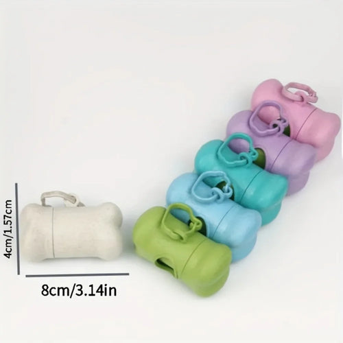 Bone Shaped Portable Pet Garbage Bag Dispenser with Towing Clip, Essential for Outdoor Pets, Pet Accessories Take A Walk