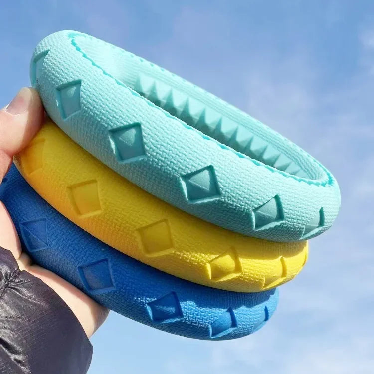 Dog Ring Toys Durable Chewing Flying Floating Training Tools Fetch Throwing Interactive Toys For Small Medium Large Dogs