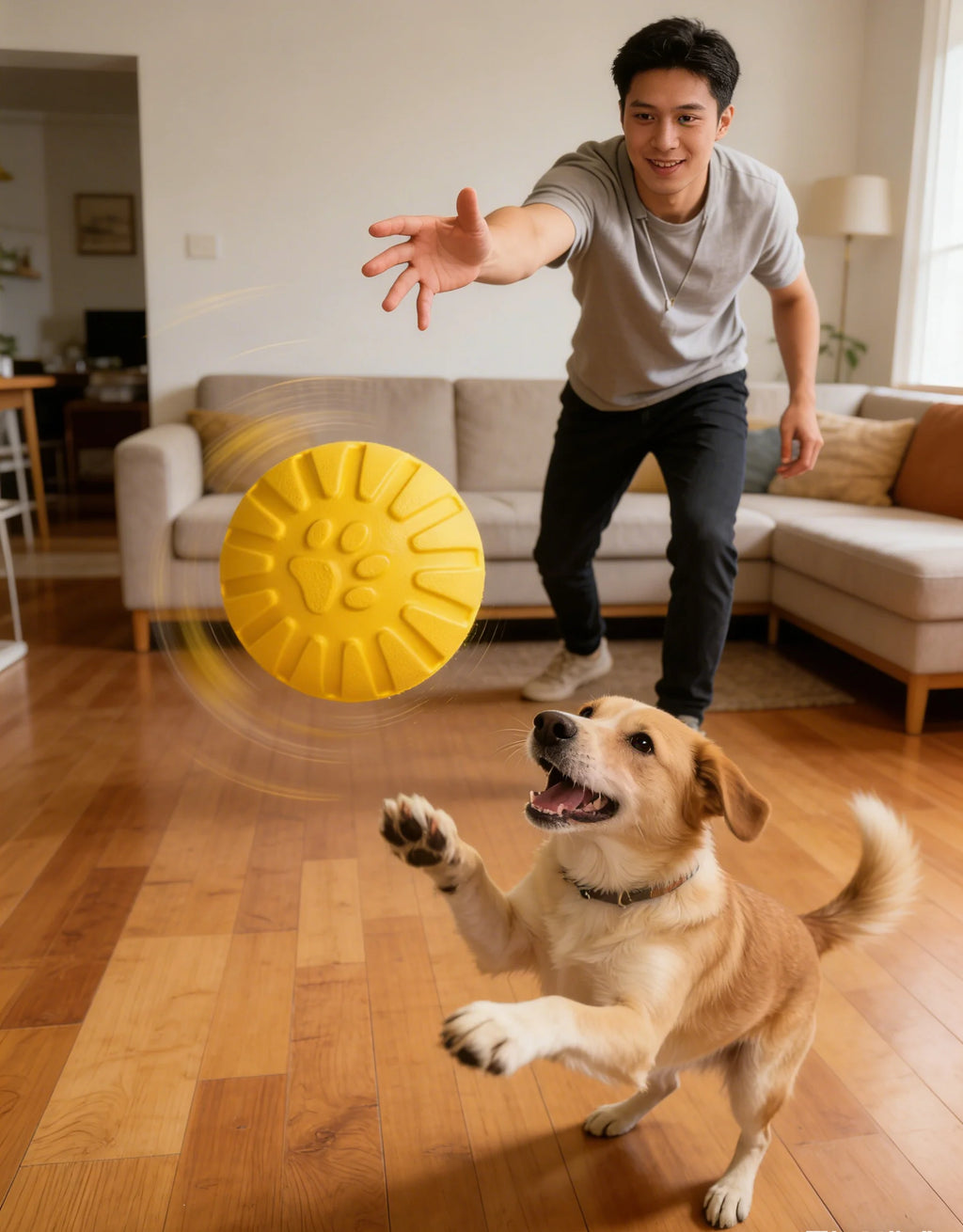 Dog Toy for Large Dogs, Interactive Ring, Golden Retriever, Labrador Ring, Dog Ball, Teeth Grinding, Bite-Resistant, Dog Boredom Relief Toy