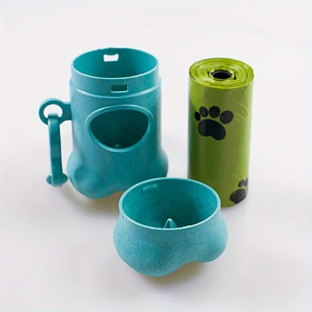 Bone Shaped Portable Pet Garbage Bag Dispenser with Towing Clip, Essential for Outdoor Pets, Pet Accessories Take A Walk