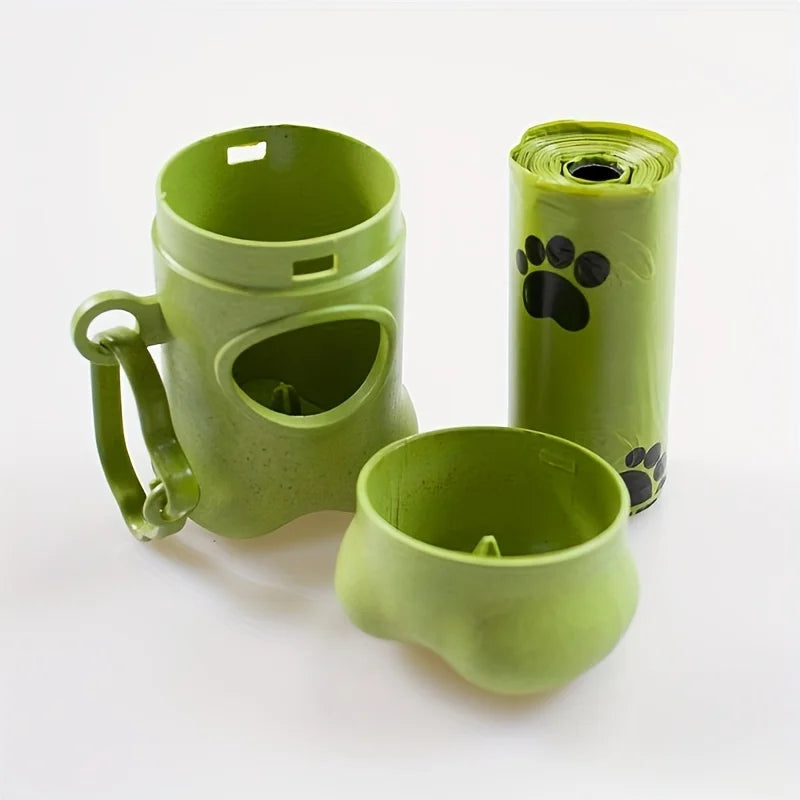 Bone Shaped Portable Pet Garbage Bag Dispenser with Towing Clip, Essential for Outdoor Pets, Pet Accessories Take A Walk