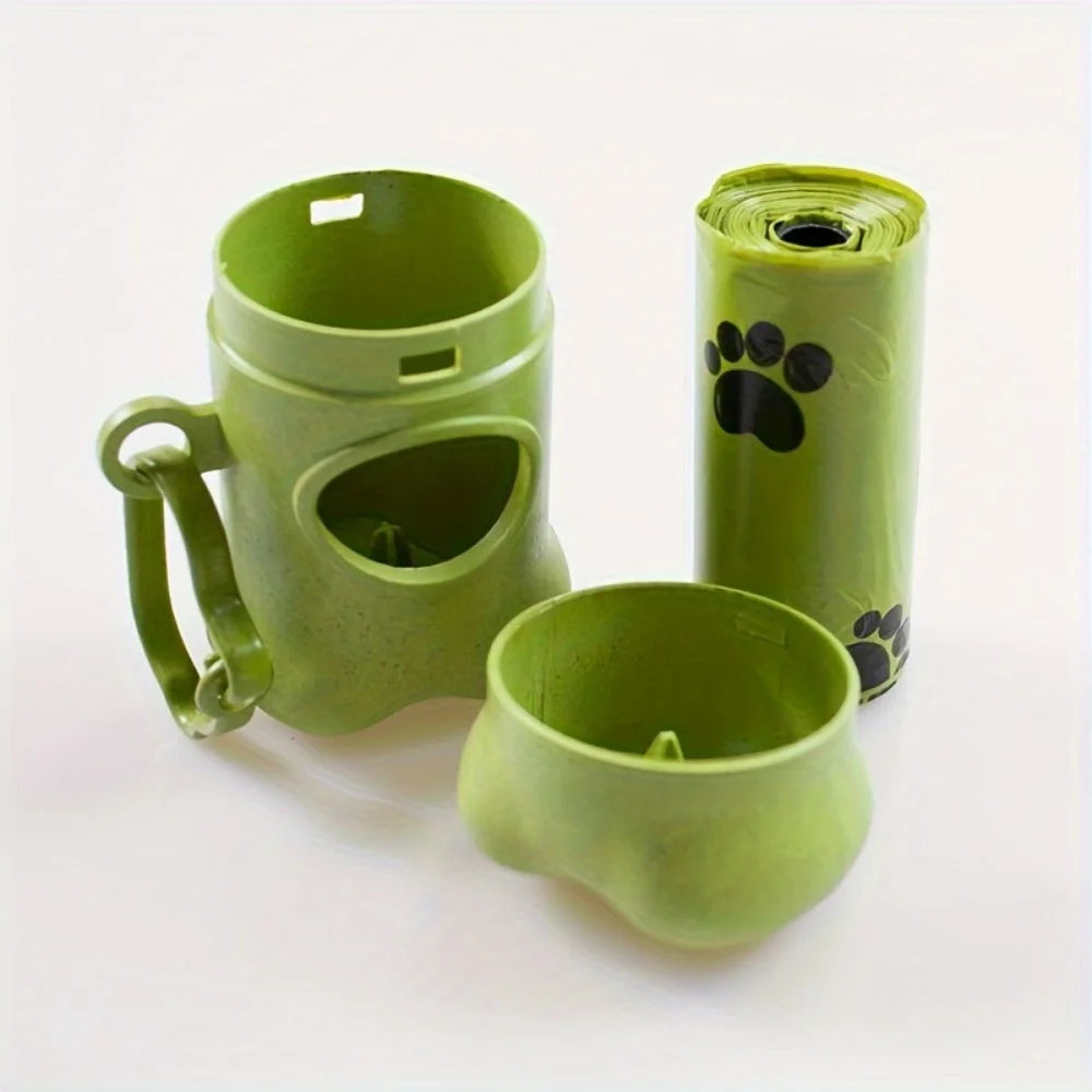 Bone Shaped Portable Pet Garbage Bag Dispenser with Towing Clip, Essential for Outdoor Pets, Pet Accessories Take A Walk