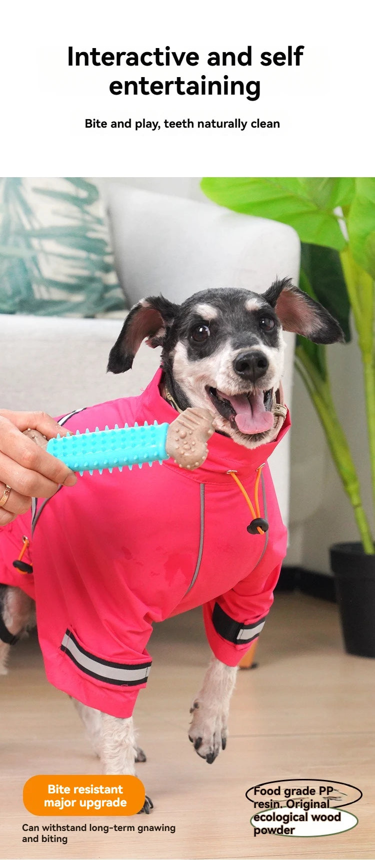 Dog toys are fun to relieve boredom with TPR bone like grinding rods that are resistant to biting and chewing