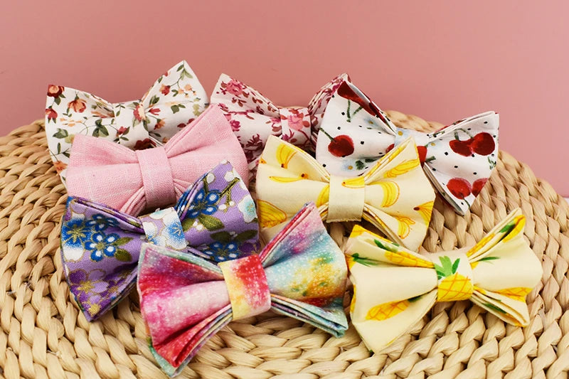 Cat Collar Bowknot Adjustable Safety Personalized pet collar Customized Name Soft