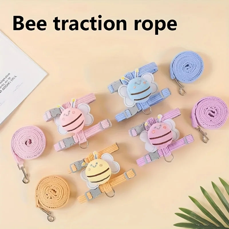 Cat Harness Set with Anti-Escape Leash, H-Shaped Red Adjustable Harness for Cats